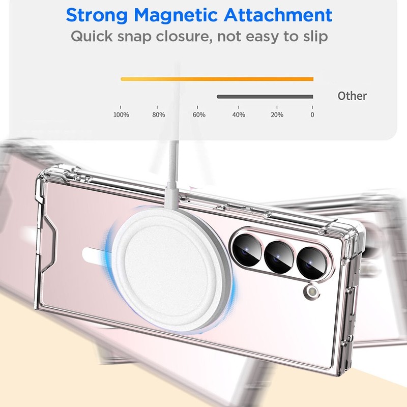 For Samsung Galaxy Z Fold6 5G Clear MagSafe Case Shockproof Heavy Duty Cover gallery