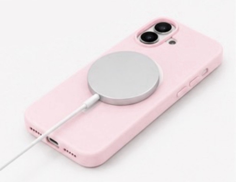 iPhone 16 Plus Pink MagSafe Case Slim Shockproof Soft Silicone Protective Cover
