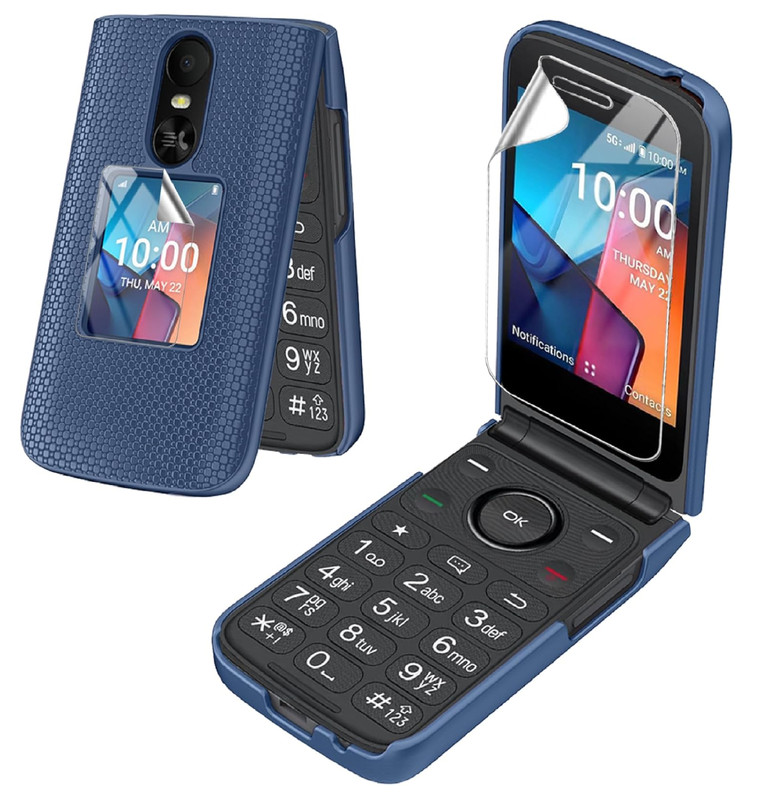 For TCL Flip 4 5G Phone Case with [2*Screen Protector] [Front Back Full Body Pro