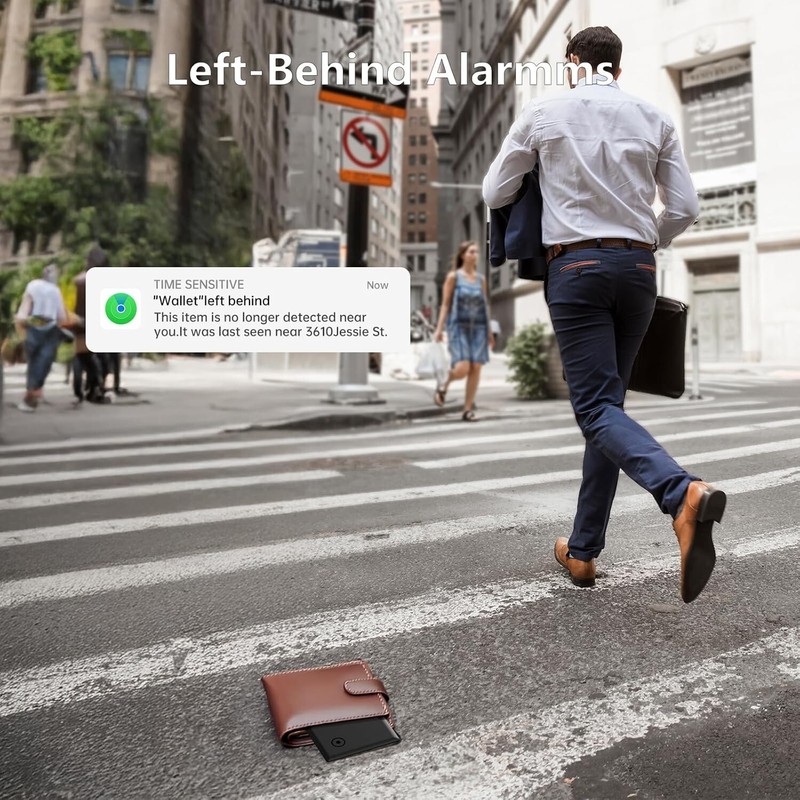 Ultra-Thin Wallet Tracker Card Compatible with Apple Find My - Easily Find My.. gallery