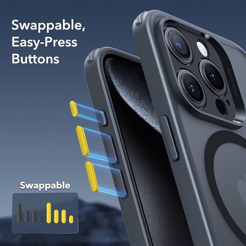 iPhone 15 Pro Case Translucent Matte Case Compatible with MagSafe Military Grade gallery