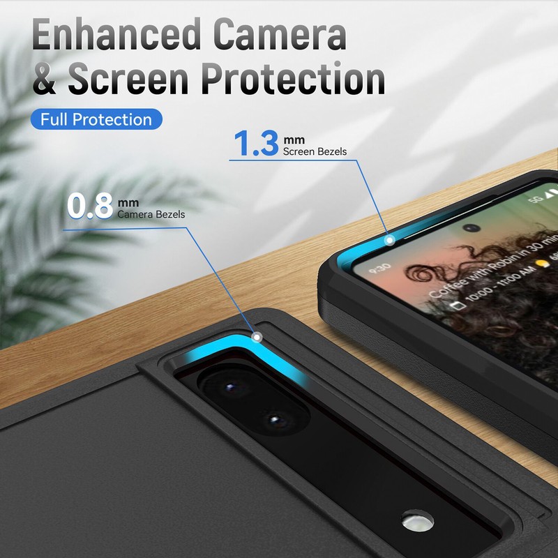 For Google Pixel 7A 7 Pro 6A Phone Case Cover Shockproof + Tempered Glass gallery
