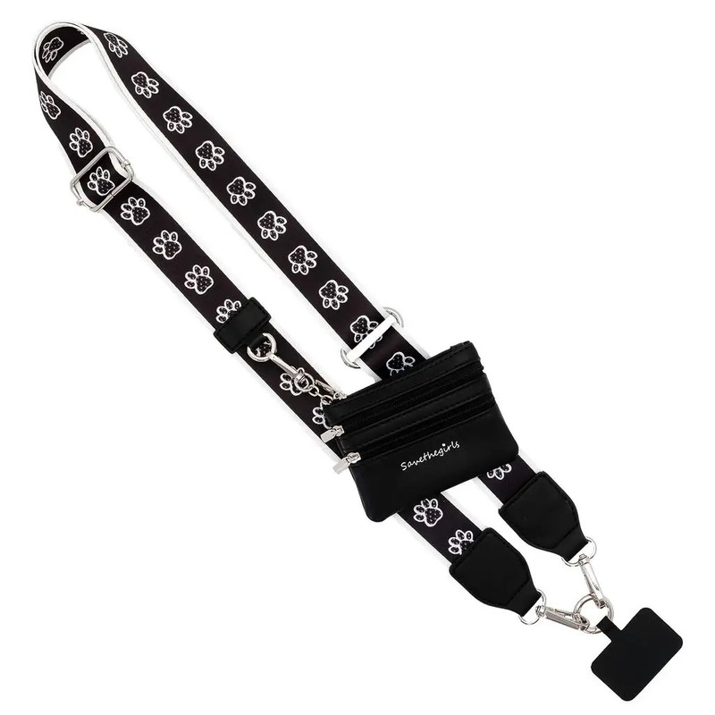 Save the Girls Clip & Go Crossbody Chain with Pouch – Fun Patterns