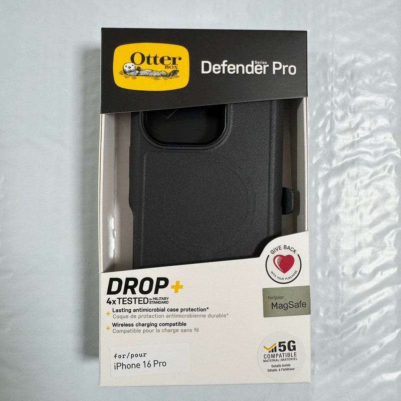 OtterBox Defender for MagSafe With Holster for (iPhone 16 Pro), Black Case