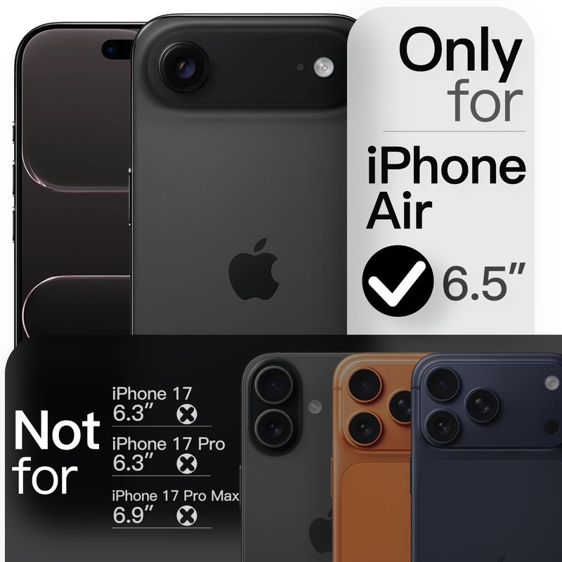 JETech Slim Case for iPhone Air, Ultra-Thin Lightweight Black gallery
