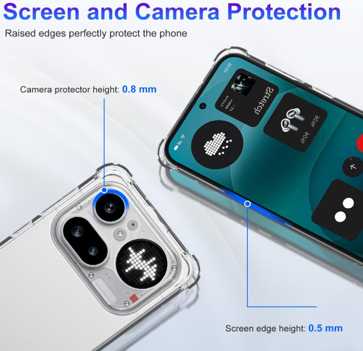 For Nothing Phone 4a Pro 4A Thin TPU Shockproof Clear Soft Case Tempered Glass gallery