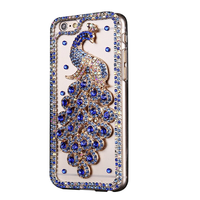Cute Women/Girl Bling Diamond Rhinestone Silicone Hard Back Phone Case Wristlet gallery