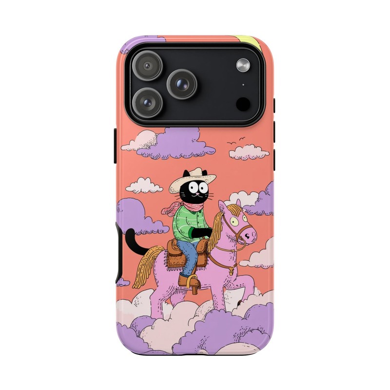 Cowboy Cat Cartoon | Tough Phone Case | iPhone, Galaxy, Pixel