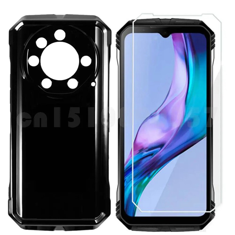 Case Cover + Tempered Glass Film Cover Screen Protector For DOOGEE S110 s110