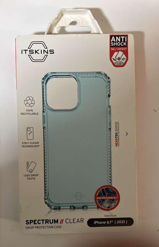 ITSKINS Spectrum Clear Drop Protection Case for Apple iPhone 13 Light Blue