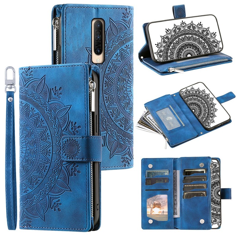 For OnePlus 7 Pro Case Datura Leather Zipper Card Slots Flip Wallet Pocket Cover gallery