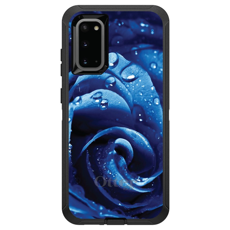 OtterBox Defender for Galaxy S (Choose Model) Blue Dew Covered Rose