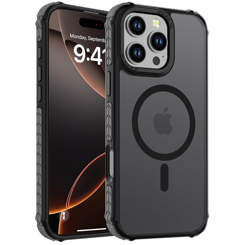 DEERLAMN Strong Magnetic Case for iPhone 16 Pro Max 6.9-Inch,[Compatible with Ma