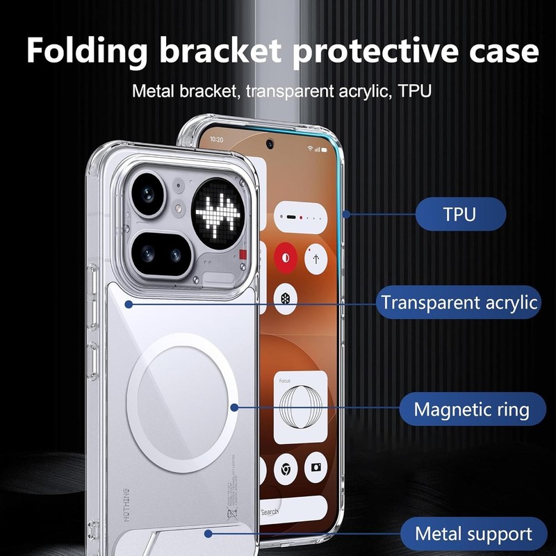 For Nothing Phone (4A) Pro Case [Built-In Invisible Kickstand] [Fit for Magsafe] gallery