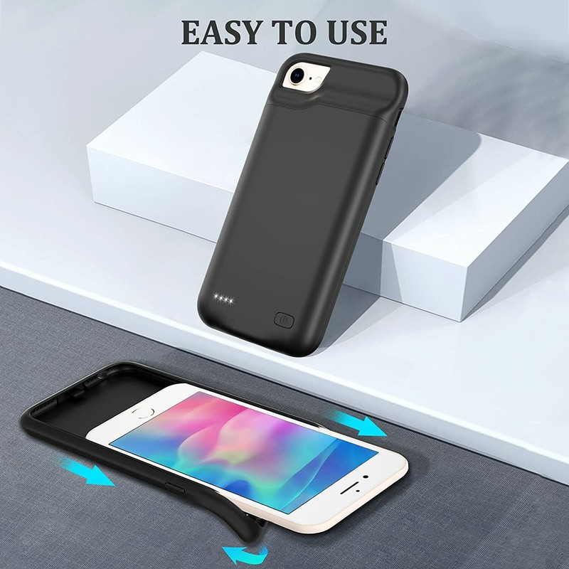 Smart Portable Battery Charger Case Power Bank Cover For iPhone 6 6s 7 8 Plus SE gallery