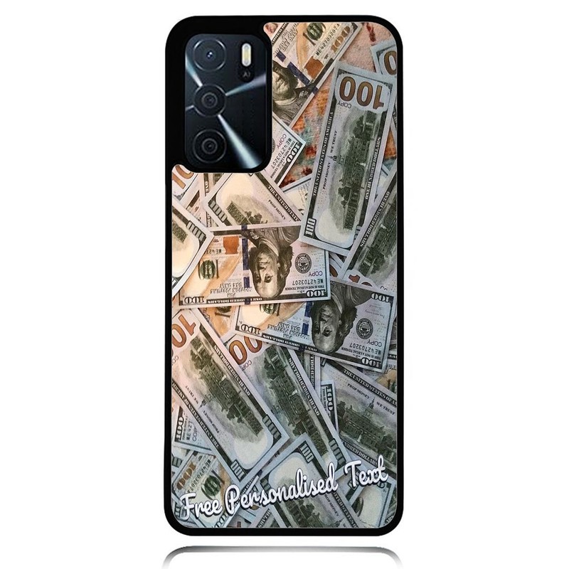 Personalised Text Back Case For OPPO Phone Series - 100 US Dollar Money Notes