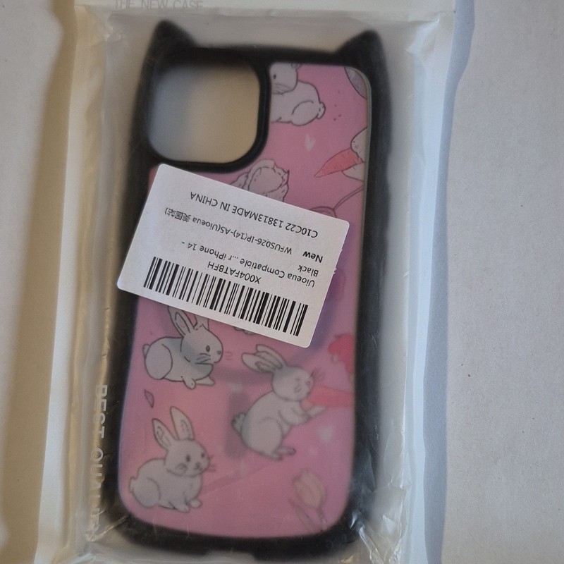 iPhone 14 Case, Pink Rabbit Cartoon MagSafe Compatible Shockproof Cover gallery