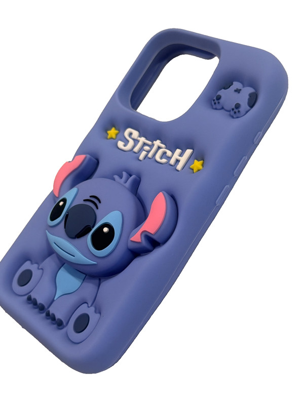 3D Cute Stitch Silicone Phone Case – Soft, Shockproof, Kawaii Design