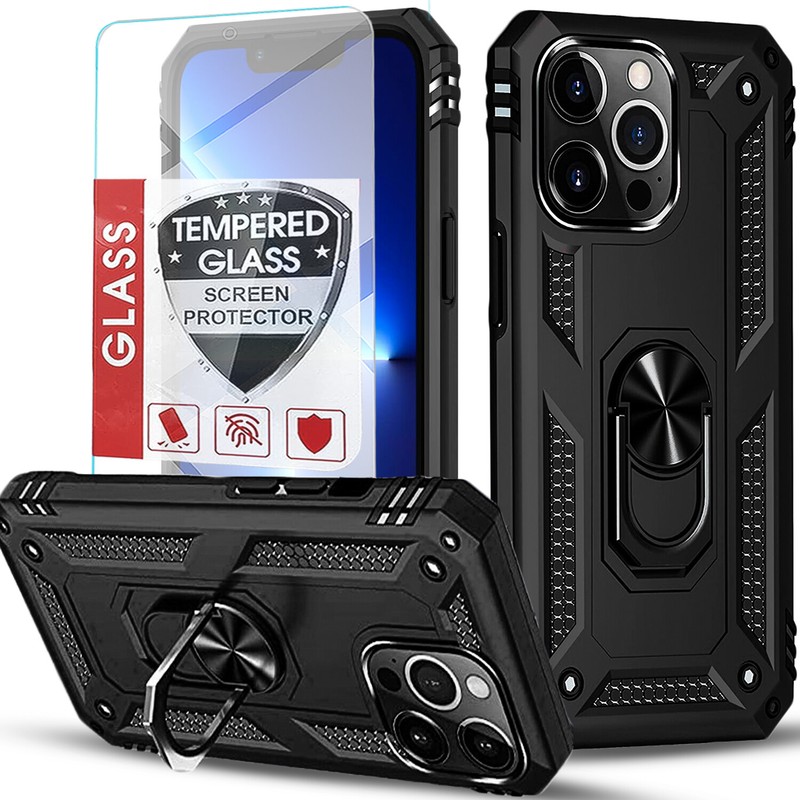 For iPhone 14 Pro Max 13 12 11 Plus Mini XR 7 8 6S SE Case+Tempered Glass Screen gallery