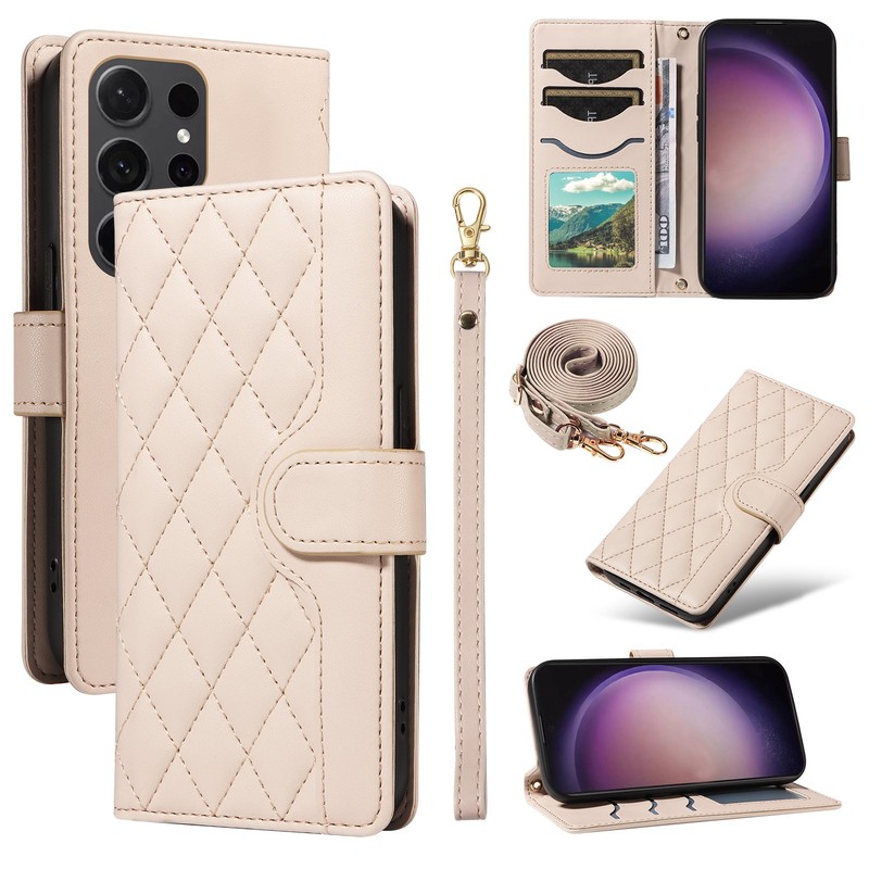 PU Leather Folio Stand Wallet Case For Samsung Galaxy S25 Ultra S24 S23 S22 S21