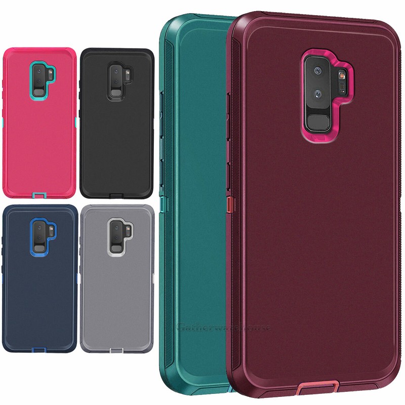 For Samsung Galaxy S9 Plus S9+ S9 Rubber Case Heavy Duty Phone Shockproof Cover