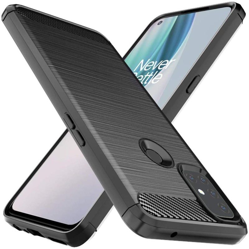 Nord N10 5G Case Shock-Absorption TPU Rubber Protective Cover (Black)