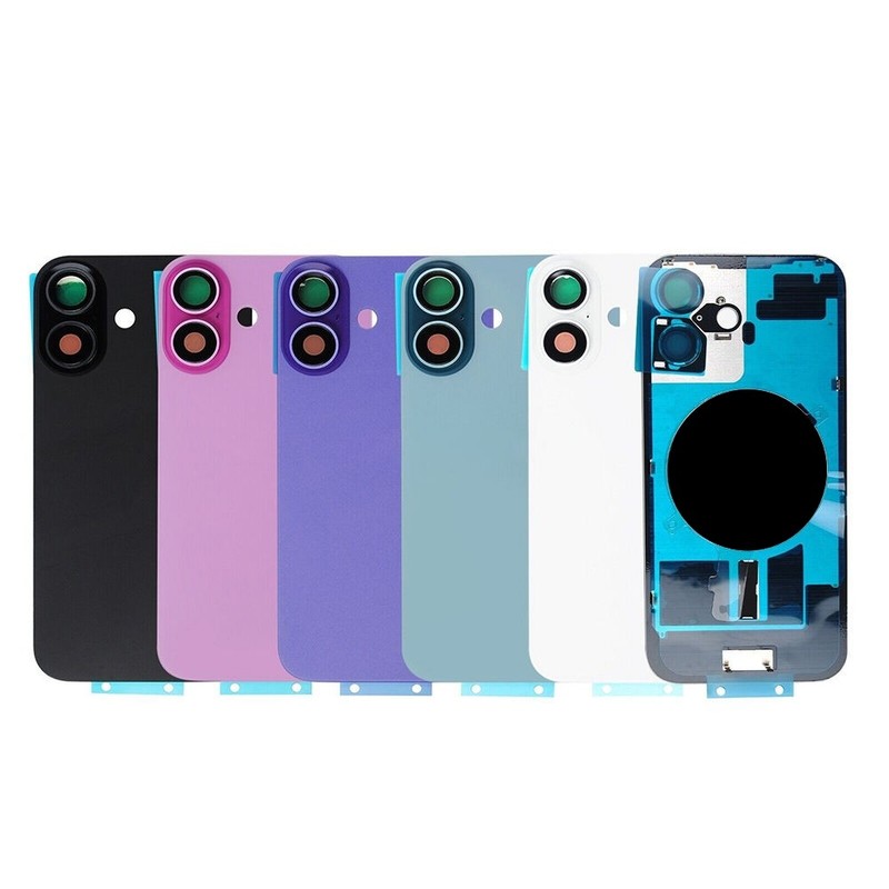 Back Glass Replacement Big Hole With Metal Lot For iPhone17 16 15 14 13 12 11 XR gallery