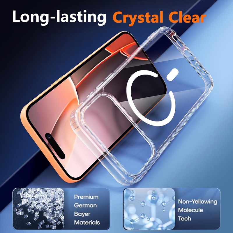 WEYNRBOX Magnetic for iPhone 17 Pro Max Case with 17 Max, Clear gallery
