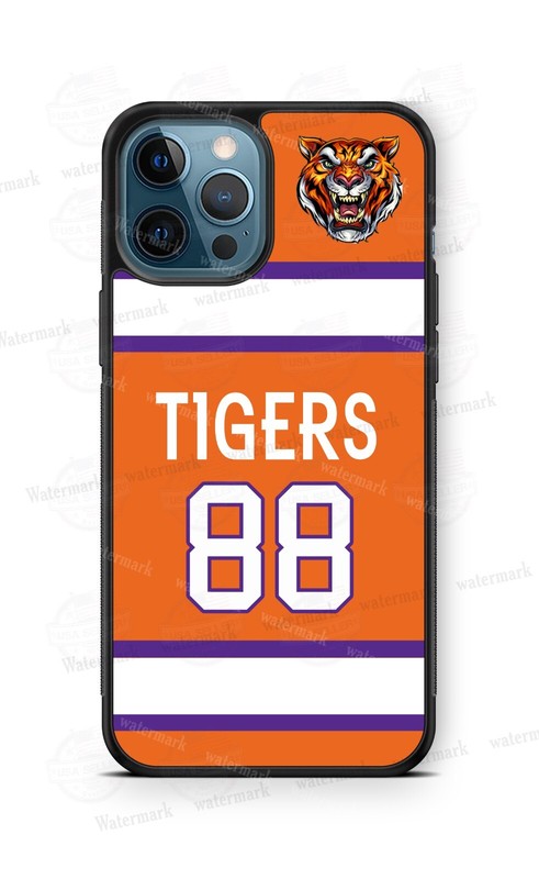 Personalized Tigers Jersey Custom Phone Case fits iPhone Samsung Game Day gift