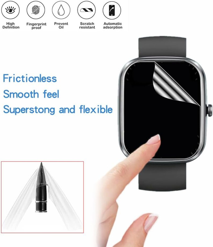 Screen Protector Compatible for Kuizil 1.91 Smart Watch T70 HD Full gallery