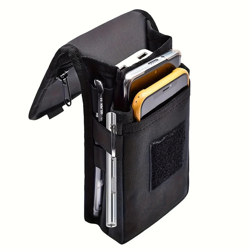 2pcs Dual Phone Holster, Large Smartphone Pouch, Belt Cell Phone Holder for Work gallery