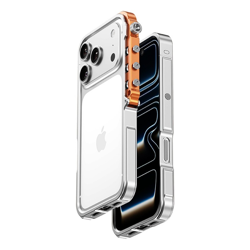 Metal Frame Case For iPhone 17 Pro Max 16 15 Plus Aluminum Alloy Bumper Cover