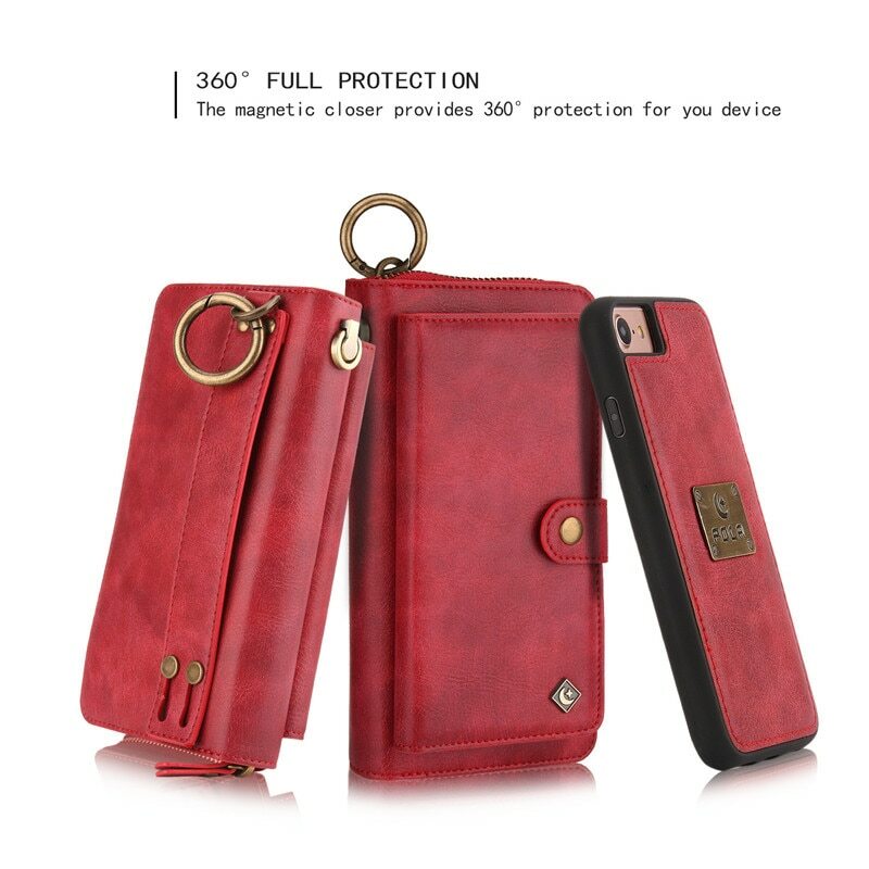 Pola Retro pattern multi-function zipper Iphone protective sleeves Leather Cases gallery