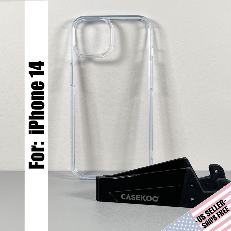 CASEKOO Case for iPhone 14 – Crystal Clear | Slim Fit | Phone Stand | USED