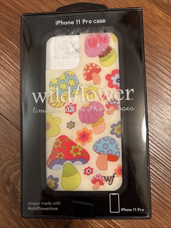 iPhone 11 Pro Case Wildflower Limited Edition Protective Mushrooms & Flowers NEW