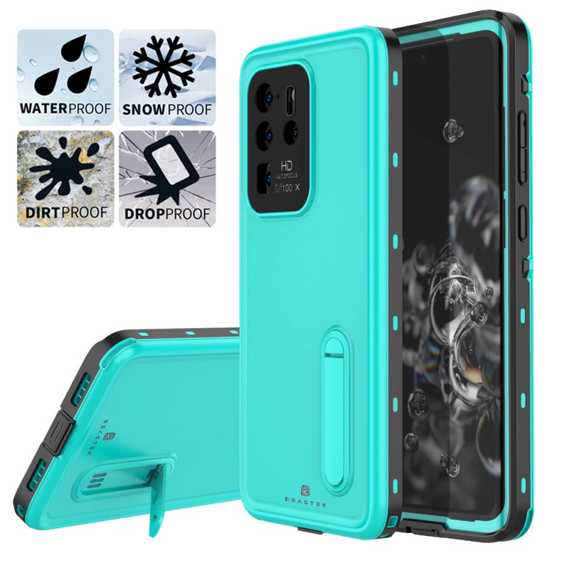 For Samsung Galaxy S20, S20+, S20Ultra Case With Kickstand in Pink or Teal gallery