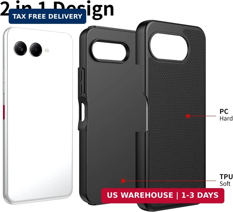 for T-Mobile REVVL 8 Phone Case with Tempered Glass Screen Protector,Dual Layer gallery