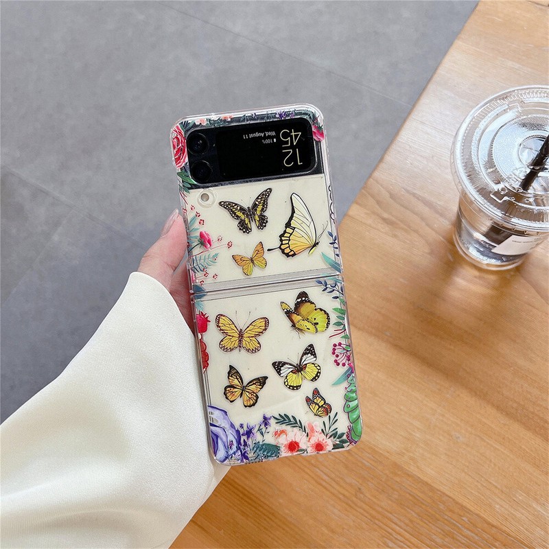 Shockproof Butterfly Ultra Slim Hard PC Case Cover For Samsung Galaxy Z Flip 4 gallery