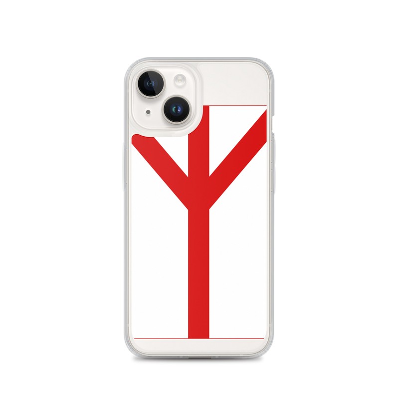 Heathen English Flag Clear Case for iPhone® Asatru Saxon Runic Pagan Wiccan