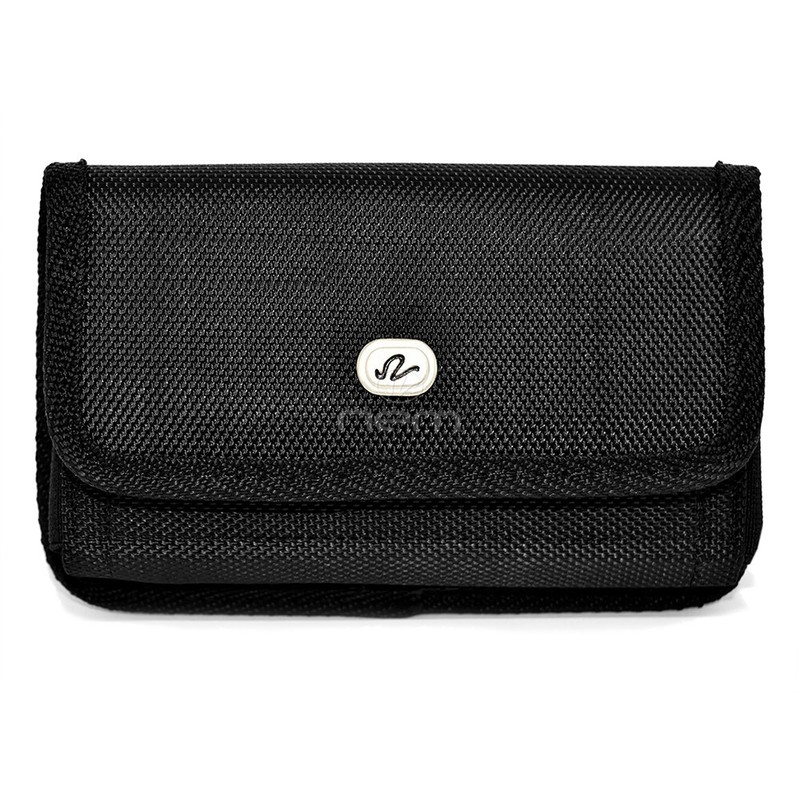 Black Horizontal Heavy Duty Rugged Clip Side Case Pouch For AT&T Sonim XP5