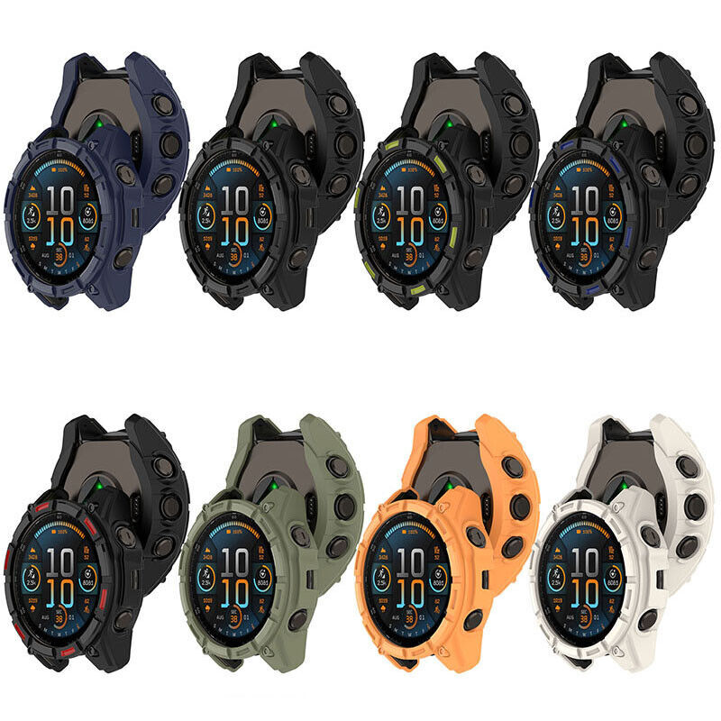 Rugged Silicone Protector Bumper Case Cover For Garmin Fenix 8 AMOLED 43/47/51MM gallery