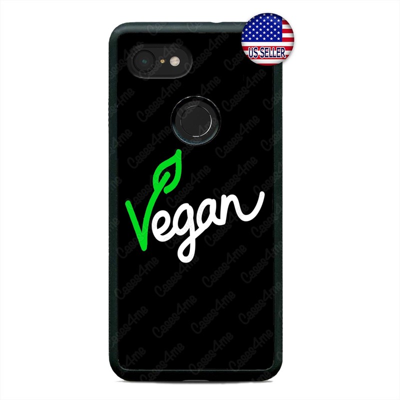 For Google Pixel 3 3XL 2XL Go Vegan Phone Case Green Vegetarian Slim Cover