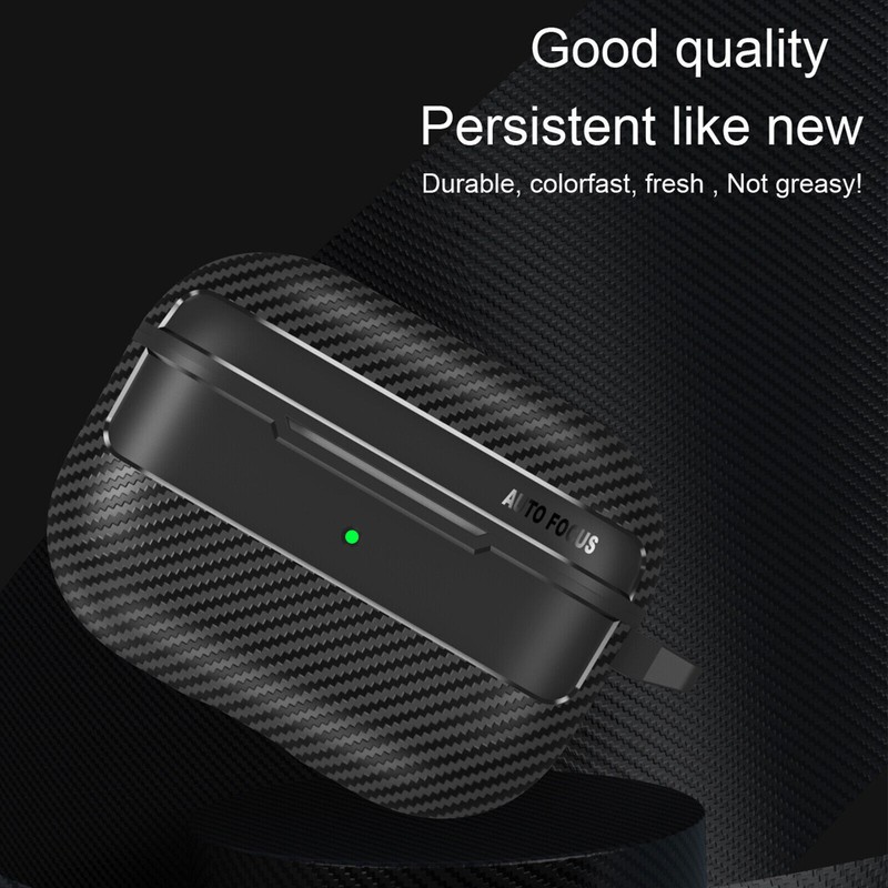 Case For Apple Airpods 1/2/Pro/3rd/4th Carbon Fibre Texture Shockproof Cover gallery
