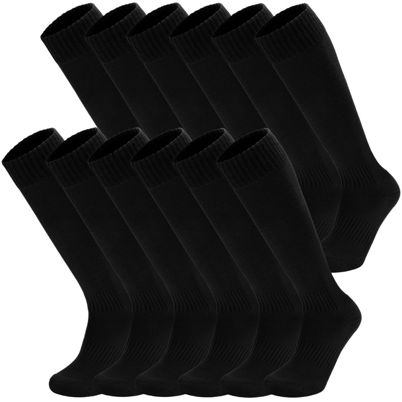 12 Pairs Youth Soccer Socks Baseball Softball Football Team Socks Bulk Solid …