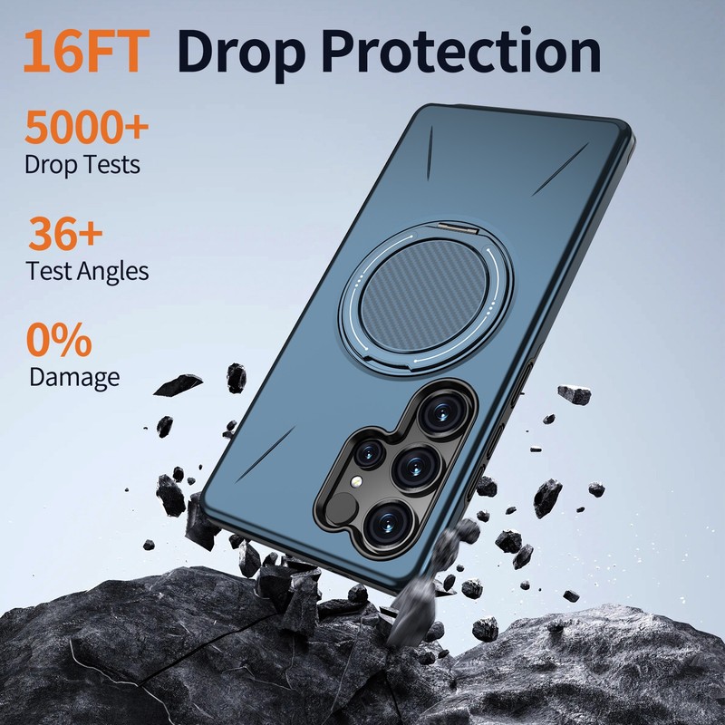For Samsung Galaxy S25 Ultra/Edge/S24 FE/S23 Shockproof Ring Stand Mag Safe Case gallery
