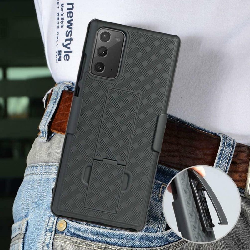 SAMSUNG GALAXY NOTE 20 CASE SWIVEL BELT CLIP HOLSTER SHELL COMBO COVER KICKSTAND gallery