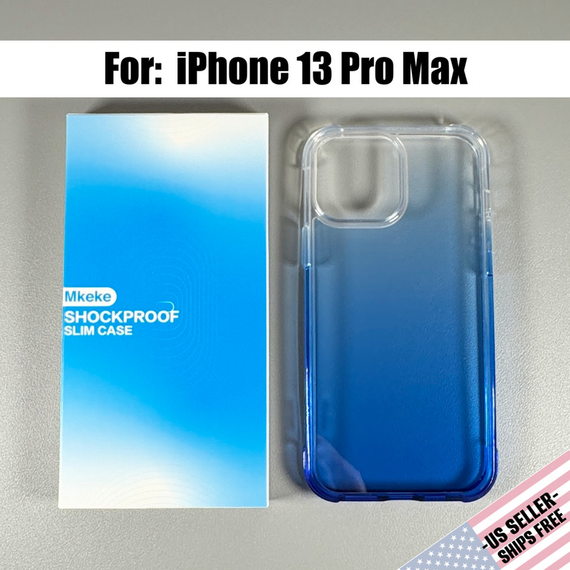 Case for iPhone 13 Pro Max – Blue to Clear Gradient | Slim Fit | Mkeke