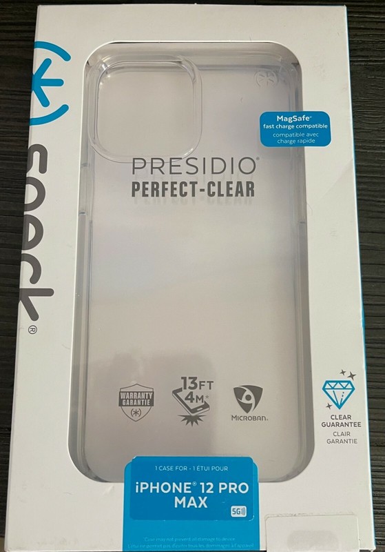 iPhone 13 pro max/12 pro max case Perfect Clear, Raised Bezel. Slim Design