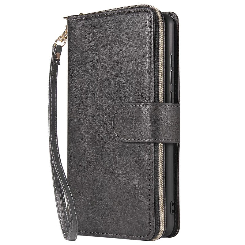 For Nokia X30 Wallet Case 9Card Zipper Slots Kickstand Flip Leather Phone Case