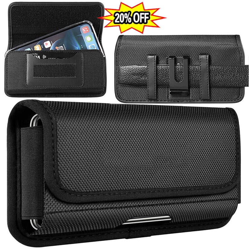 For Samsung Galaxy A06 A16 A15 A25 A35 A55 5G Case Nylon Pouch Belt Clip Holster